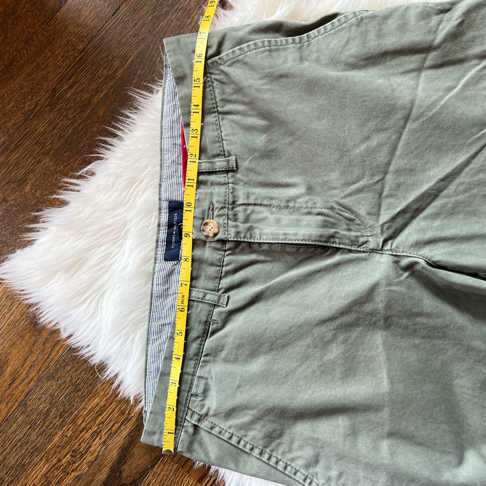 Tommy Hilfiger Mens Chino Pants Green Pockets Classic Rise 100% Cotton 34 x 30 - Picture 4 of 8
